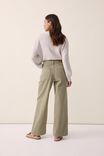 Wide Leg Pocket Jean, FOG GREEN RESCUED COTTON - alternate image 4