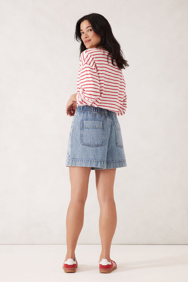 Darcy Relaxed Everyday Short, WASHED VINTAGE BLUE
