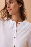 Alice Collared Top, WHITE - alternate image 5
