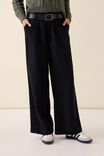 Utility Pleat Front Pant In Rescued Fabric, BLACK - alternate image 4