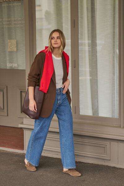 Evie Wide Leg Jean, FRESH INDIGO