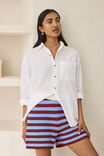 Mara Textured Knit Short, MULBERRY STRIPE - example image 4
