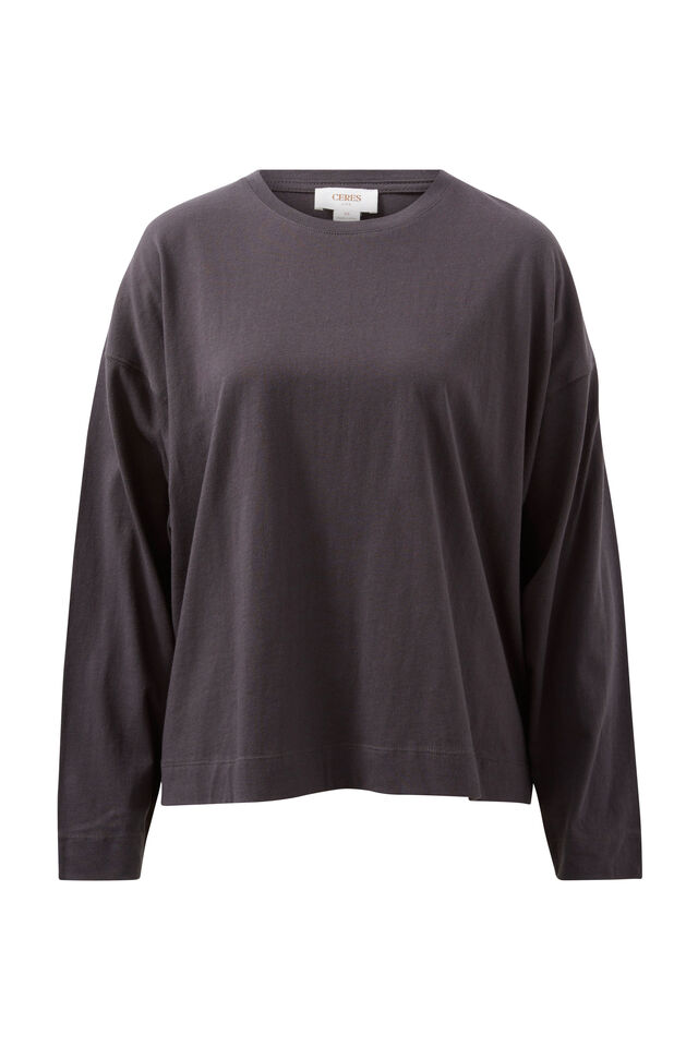 Relaxed Long Sleeve Tee, PHANTOM