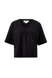 Boxy V Neck Tee, BLACK - alternate image 2