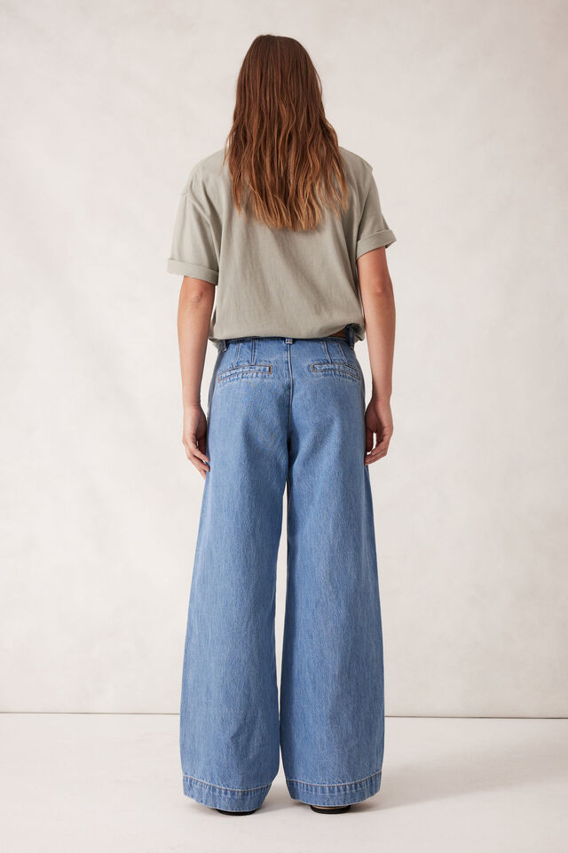 Side Pocket Dart Jean, VINTAGE BLUE