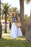 Poplin Maxi Skirt Jf, WHITE - alternate image 1
