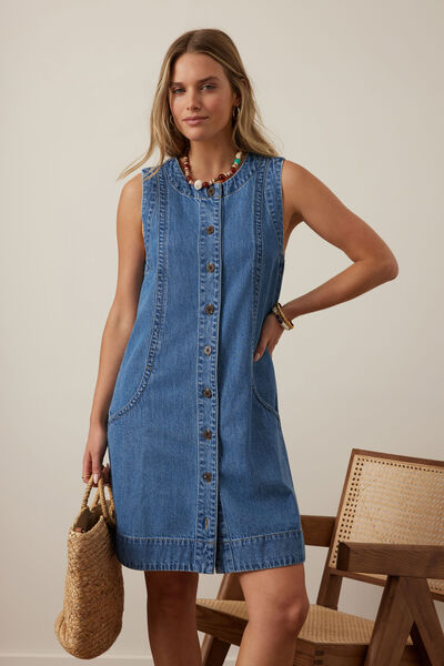 Suki Shift Dress, FRESH INDIGO