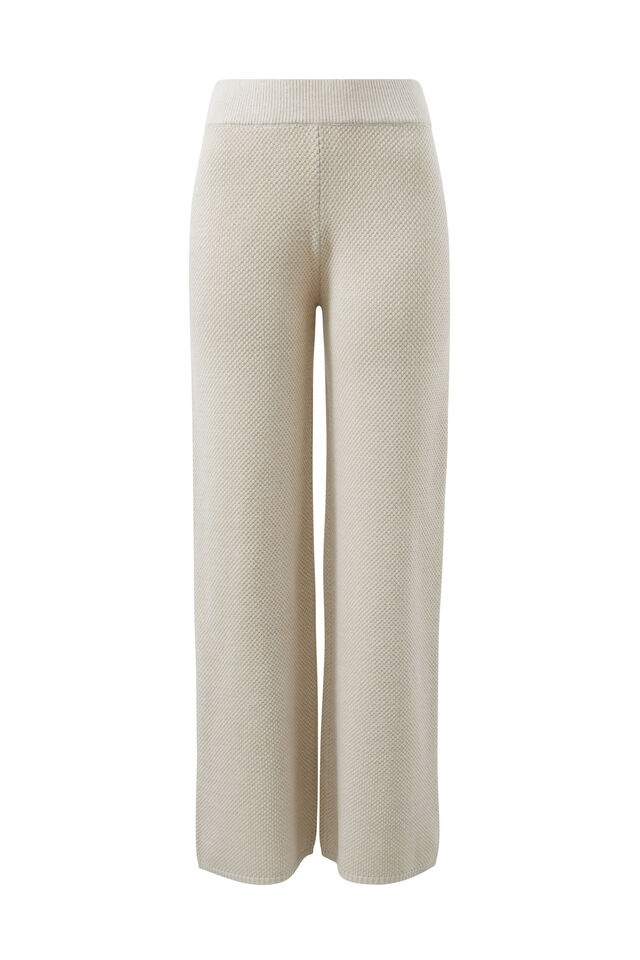 Soft Knit Pant, OATMEAL MARLE TEXTURED