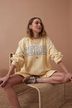 Isla Oversized Slouchy Crew, SUNNY YELLOW HERITAGE LOGO - alternate image 4