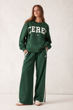 Isla Oversized Slouchy Crew, PINE GREEN HERITAGE LOGO - alternate image 5