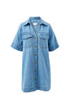 Bonnie Relaxed Shirt Dress, VINTAGE BLUE - example image 2