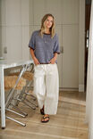 Nina Boxy Knit Tee, BRUNETTE SKY BLUE STRIPE - example image 4