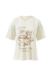 Stevie Slouchy Tee, MILK/CROISSANT CLUB - alternate image 2