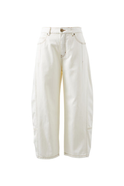 Demi Barrel Jean, ECRU