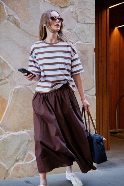 Florence Maxi Skirt, CHOCOLATE