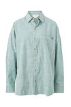Peta Oversized Shirt, WINTER GREEN BRIGHT WHITE STRIPE - alternate image 2