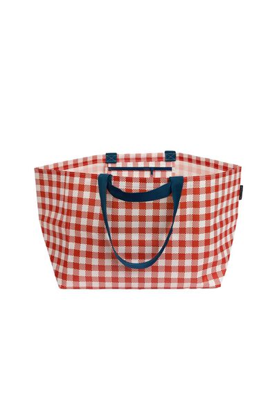 Project Ten Oversize Tote Bag, RED CHECKERBOARD