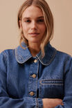 Sienna Denim Swing Jacket, FRESH INDIGO - alternate image 4