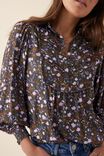 Pintuck Tunic In Lenzing™ Viscose, ORCHID FLORAL - alternate image 4
