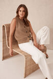 Sleeveless Knit Cardi, SUMMER TAUPE - alternate image 1