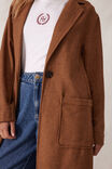 Classic Longline Coat, CHESTNUT - alternate image 4