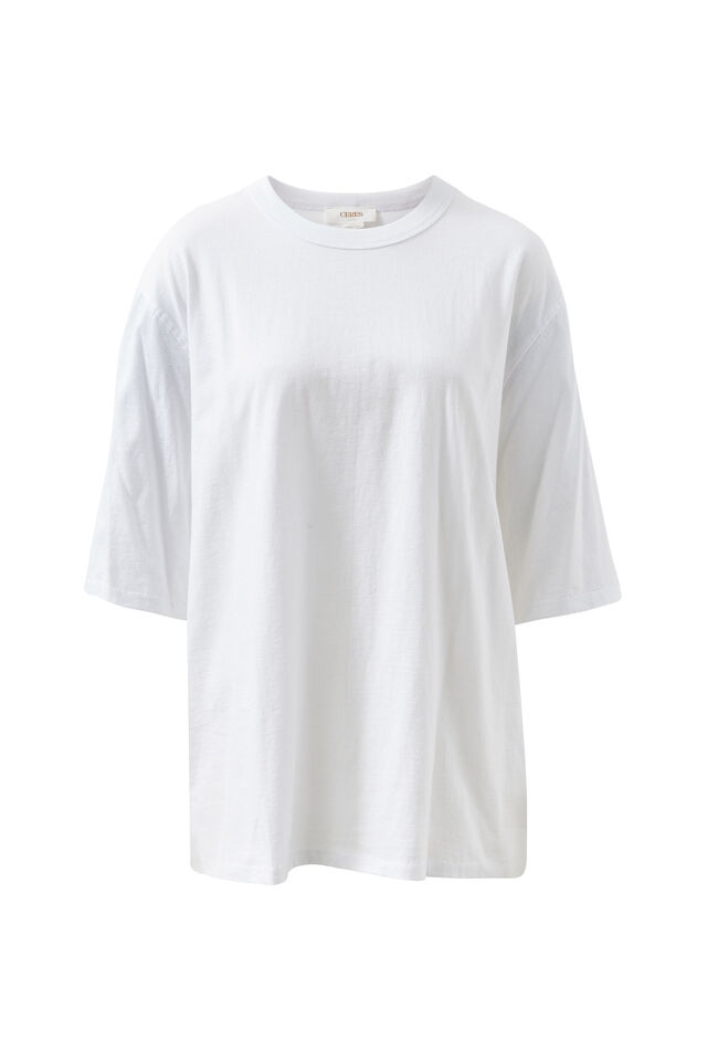 Liv Oversized Tee, WHITE