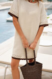 Bea Knit Mini Dress, ECRU - alternate image 7