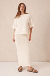 Boxy Knit Tee, EGGSHELL - alternate image 1