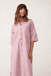Classic Shirt Dress Jf, CLARET RED WHITE STRIPE - alternate image 7