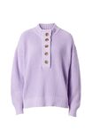Fisherman Rib Pullover In Organic Cotton, DUSTY LILAC - alternate image 2