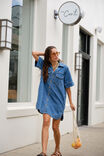 Sammy Relaxed Shirt Dress, FRESH INDIGO - alternate image 4