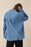 Essential Denim Shirt, MID VINTAGE BLUE DENIM - alternate image 3