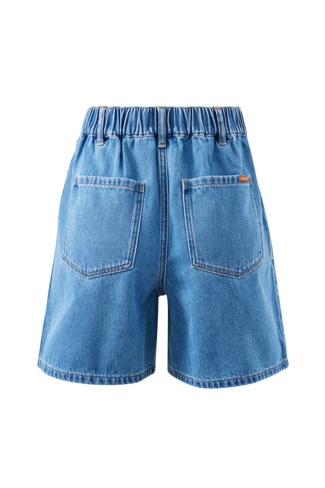 Piper Pleat Front Short, FRESH INDIGO