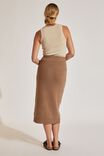 Soft Knit Tube Skirt In Recycled Blend, TAUPE MARLE