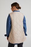 Recycled Quilted Shell Vest, LATTE - alternate image 3