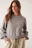 Soft Knit Raglan Crew, GREY MARLE - alternate image 4