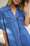 Bonnie Relaxed Shirt Dress, FRESH INDIGO - example image 4