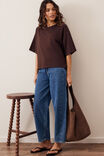 Phoebe Premium Tee, CHOCOLATE - example image 6