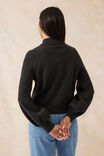 Soft Knit Mock Neck In Recycled Blend, CHARCOAL MARLE - alternate image 3