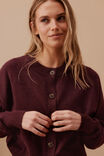 Soft Crew Cardi, WINE - alternate image 5