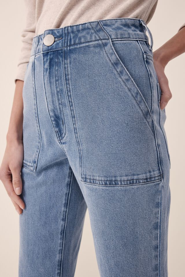 Utility Comfort Stretch Jean, INDIGO DENIM