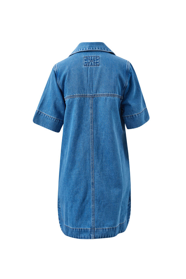 Bonnie Relaxed Shirt Dress, FRESH INDIGO