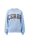 Mena Sporty Crew, CHINA BLUE/BRUNETTE VARSITY - example image 2