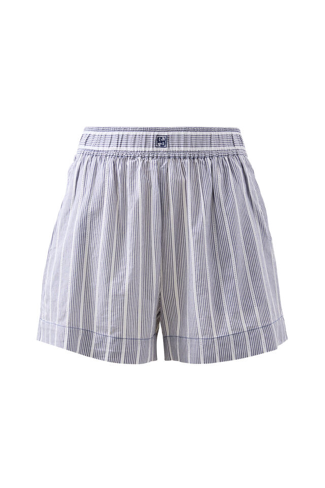 Mila Short, COLLEGE BLUE LADDER STRIPE