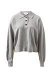 Long Sleeve Rugby Knit, GREY MARLE - alternate image 2