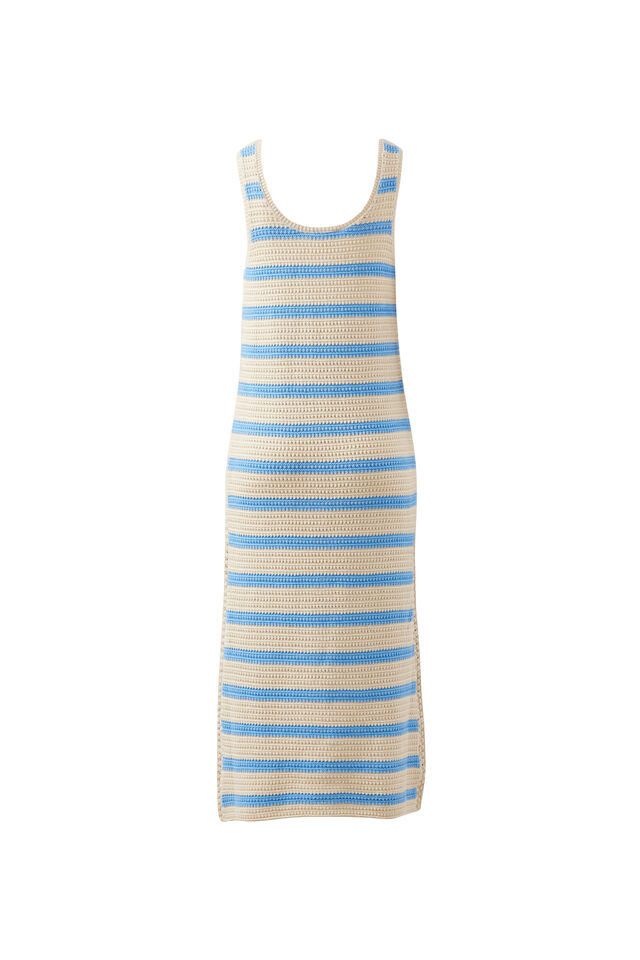 Talulah Knit Tank Midi Dress, POWDER BLUE STRIPE