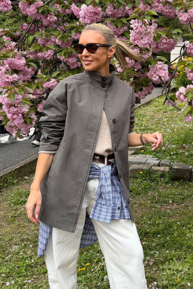 Estelle Funnel Neck Jacket, MOSS