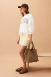Isla Oversized Slouchy Crew, WINTER WHITE NAVY HERITAGE - example image 5