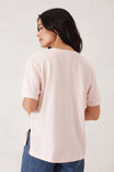 Stevie Slouchy Tee, SHELL PINK/BERRY SCARF PRINT - alternate image 3