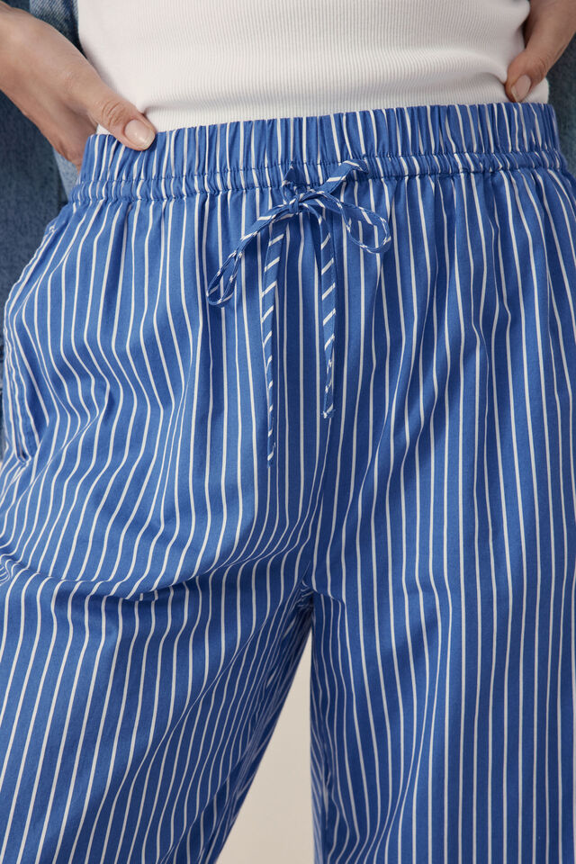 Relaxed Beach Pant, CLASSIC BLUE PRINTED STRIPE ORGANIC COTTON